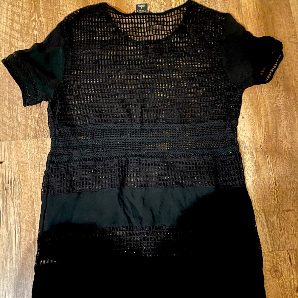 Trouvé Black Woven Cap Sleeve Blouse - Picture 6 of 6